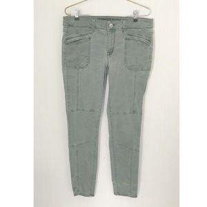 American eagle jegging green skinny jeans military